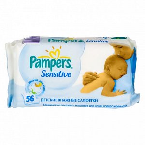 Pampers Салфетки влажные Sensitive 56х2 шт.