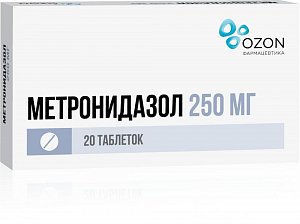 Метронидазол таблетки 250 мг 20 шт. Озон