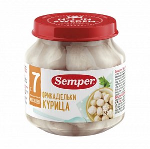 Semper Пюре Фрикадельки из курицы с 7 мес. 125 г