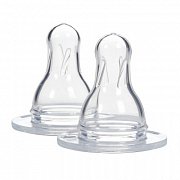 Dr Brown`s Соски силиконовые для бутылочек с широким горлом от 3 до 6-ти мес. 2 шт.