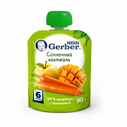 Gerber Пюре Солнечный коктель с 6 мес. 90 г