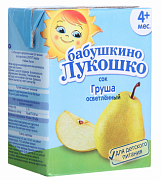 Бабушкино лукошко Сок грушевый осветленный тетрапак 0,2 л
