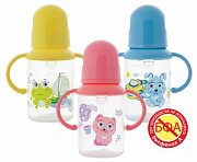 Курносики Бутылочка 11109 с силиконовой соской с ручками 6+ 125 мл