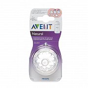 Avent SCF655 27 Соска Natural силиконовая переменный поток c 3 мес. 2 шт.