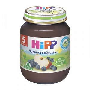 Hipp Пюре Черника с яблоками с 5 мес. 125 г