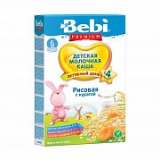 Bebi Premium Каша молочная Рисовая с курагой с 4 мес. 250 г Bebi Premium Каша молочная Рисовая с курагой с 4 мес. 250 г