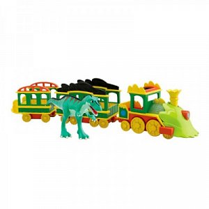Поезд динозавров игровой набор Поезд из 3 вагонов с Лаурой свет и звук