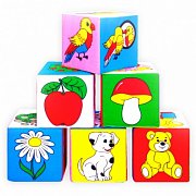 Мякиши Кубики Предметы в ассортименте 001 6 кубиков