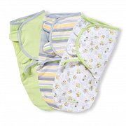 Summer Infant Конверт SwaddleMe пеленальный на липучке S M 3 шт. нейтральная, пчелки Summer Infant Конверт SwaddleMe пеленальный на липучке S M 3 шт. нейтральная, пчелки