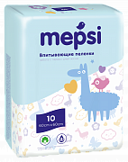 Mepsi Пеленки впитывающие 60х60 см 10 шт. Mepsi Пеленки впитывающие 60х60 см 10 шт.