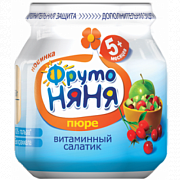 ФрутоНяня Пюре Витаминный салатик с 5 мес. 100 г ФрутоНяня Пюре Витаминный салатик с 5 мес. 100 г
